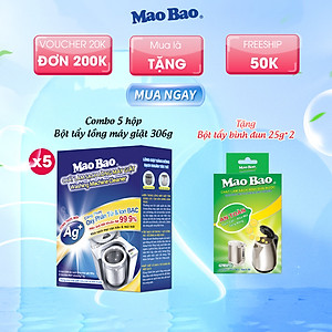 Combo 05 hộp CLS lồng máy giặt 300g Ag+