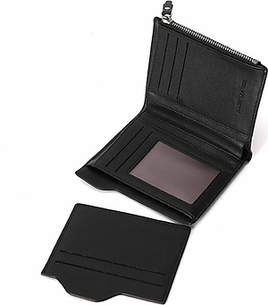 Bóp da nam BOGESI loại đứng BD153 - Màu đen