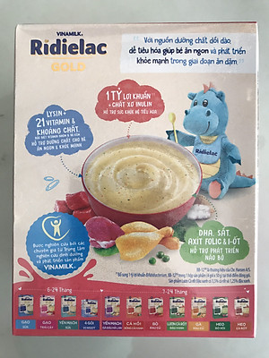 BỘT ĂN DẶM RIDIELAC GOLD 4 VỊ MẶN - HỘP GIẤY 200G