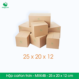 MXK4B - 25x20x12 cm - 60 Thùng hộp carton trơn đóng hàng