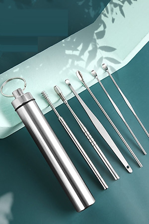Bộ dụng cụ lấy ráy tai inox cao cấp- Bộ ngoáy tai y tế inox 304- Dụng cụ lấy ráy tai chuyên nghiệp- Bộ vệ sinh tai không đau, an toàn- Bộ dụng cụ ngoáy tai chống gãi rát- Que lấy ráy tai đa năng bằng thép không gỉ