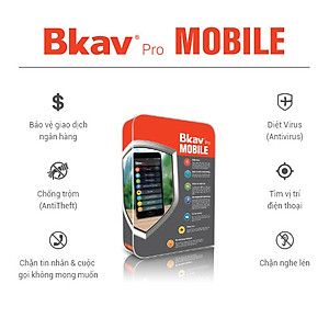 [Chính Hãng] Mã key Phần mềm diệt virus ĐT Bkav Pro Mobile - Bản quyền 1 năm - Nhận mã ngay sau khi đặt