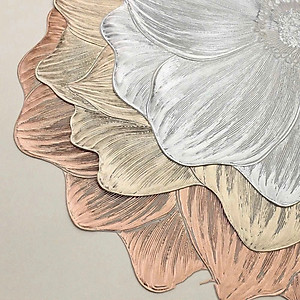 Tấm Lót Bàn Ăn PVC Hình Hoa Sen 38cm – Phong Cách Châu Âu, Sang Trọng, Dễ Vệ Sinh - Thảm Lót Bình Hoa - Thảm Decor - Hàng CHính Hãng MINIIN