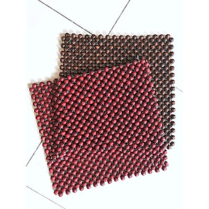 Miếng đệm lót ghế hạt tròn gỗ hương cao cấp 45x45 cm - Hàng chính hãng (Giao màu ngẫu nhiên)