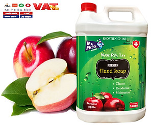 Combo 2 can Nước rửa tay khử mùi Mr.Fresh 5L Hương Quế & Hương Táo (5l/can)