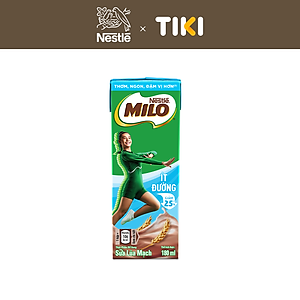 [Tặng túi chần bông] Thùng 48 hộp sữa lúa mạch Nestlé MILO Ít đường 180ml