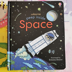 Sách tương tác tiếng Anh - Usborne Peep Inside Space
