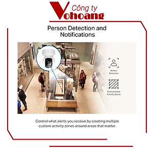 Camera Wifi TP-Link Tapo C212 Độ Phân Giải 2K QHD Quay/Quét 360 Độ Hỗ Trợ Cổng LAN - Hàng Chính Hãng