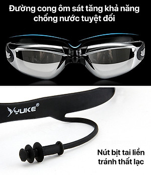 kính bơi người lớn mắt tráng gương YUKE - E770, chống tia UV400, chống nước, chống mờ(Tặng Kèm Hộp)
