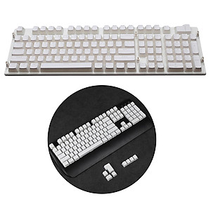 108 Keys Keycaps Double Shot PBT Pudding Keycap Set DIY for Cherry MX RGB Mechanical Keyboard, show more dazzling RGB lamp effect.