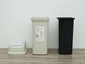 [Loại Kèm Ruột] Thùng Rác nắp lật Hiro 5L- 10L-15L (Tặng kèm Sticker Cute) kháng khuẩn, ngăn mùi hôi hiệu quả- Chính hãng INOCHI