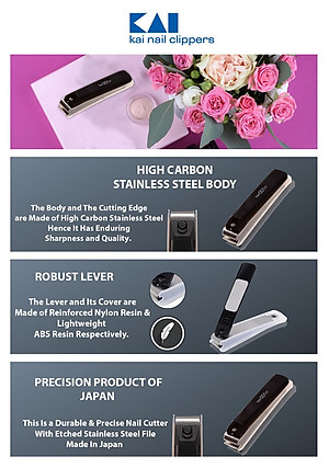 Bấm móng tay cao cấp Nhật KAI-Type001 KE0120 (màu đen)