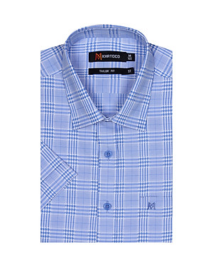 Áo sơ mi nam tay ngắn form suông vạt ngang Khatoco A1MN468T2-CNCR087-2409-N