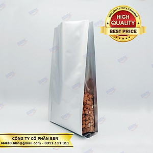 Túi 4 biên nhôm hong trong 14x30 đựng cà phê 500gr 