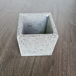 Chậu vuông 10cm trồng cây cảnh bằng đá ong xám tự nhiên, Chậu trồng cây treo tường, chậu đá ong xám