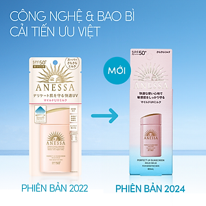 Bộ đôi Kem chống nắng dạng sữa dịu nhẹ cho da nhạy cảm và trẻ em (Anessa Mild Milk 60ml x2)