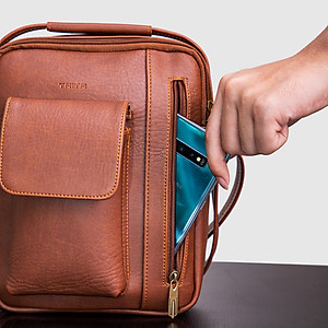 Túi Trita ( Thời trang nam phối ngăn - Túi đeo chéo da RTN3 )