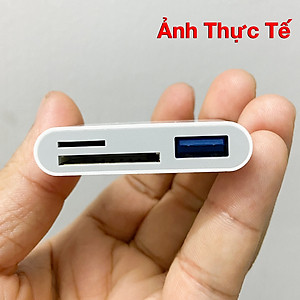Đầu Đọc Thẻ Nhớ Đa Năng 3 Trong 1 cho thiết bị Tablet, Cell Phone, Thẻ nhớ TF, SD Card - Cổng Type C - Hàng chính hãng