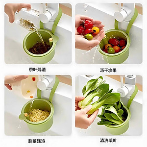  Rổ Thoát Nước Treo Bồn Rửa Thông Minh – Nhấn Mở Nắp Tự Động Xả Rác, Không Bẩn Tay - HÀNG CHÍNH HÃNG MINIIN