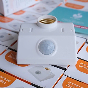 Đuôi Đèn Cảm Ứng Hồng Ngoại Chuyển Động , Đui Đèn E27 Cảm Biến Chuyển Động Hồng Ngoại 