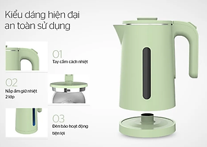 ẤM SIÊU TỐC IVIAIVIA COOK MM-ST185( X3) - Màu Ngẫu Nhiên - Hàng Chính Hãng