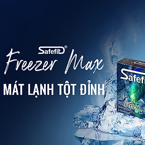 Bao cao su mát lạnh Safefit Freezer Max - hộp 3 chiếc