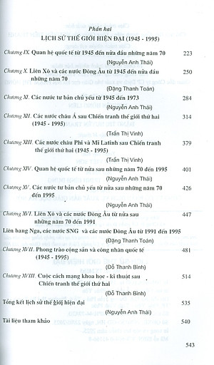 Lịch Sử Thế Giới Hiện Đại 