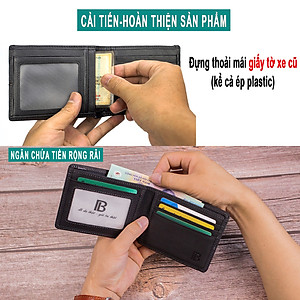 Combo ví thắt lưng nam CB101 Bụi Leather – da bò thật 100%, bảo hành 12 tháng