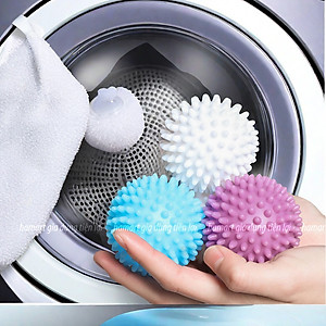 COMBO 3 Bóng Giặt Silicon Cầu Gai Chống Nhăn Quần Áo Quả Banh To 5.5CM Hamart Giặt Sạch Vượt Trội