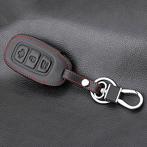 Bao da chìa khóa xe Hyundai Kona, Accent 2018 + móc khóa