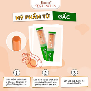 Son dưỡng Gấc Bimore giảm thâm dưỡng ẩm làm hồng môi