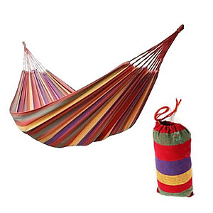 Võng Du Lịch Sợi Vải Đan Canvas Gấp Gọn, Võng Dù Kẻ Sọc Du Lịch 2 Lớp Dày Dặn, Chịu Lực Cao - Chính hãng MINIIN (Giao mẫu ngẫu nhiên)