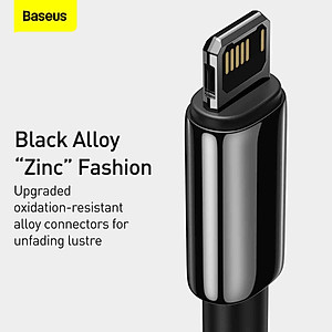 Cáp sạc nhanh siêu bền dùng cho iPhone/iPad Baseus Tungsten Gold (USB to IP, 2.4A Fast Charging & Data Cable)- Hàng chính hãng