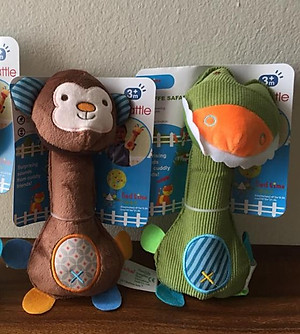  Đồ chơi sơ sinh - Combo 2 xúc xắc,  chip bông cầm tay cho bé từ 0m+ - set 2 con ngẫu nhiên khác nhau