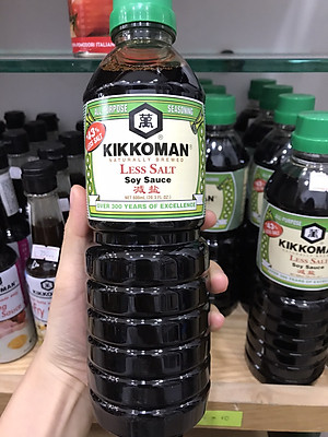 Nước tương ít muối 43 % Kikkoman 600ml (Bottle)