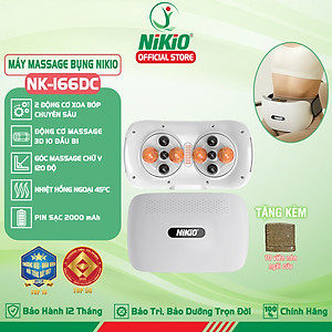 Máy Massage Bụng Cao Cấp Nikio NK-166DC - Công Nghệ Xoa Bóp Kết Hợp Hồng Ngoại Hiện Đại, Hỗ Trợ Cải Thiện Vòng 2 Cực Nhanh, Pin Sạc Tiện Lợi