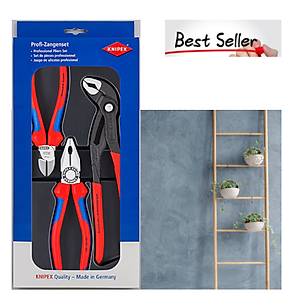 Bộ Kìm Gia Đình Best Seller Knipex 00 20 09 V01 Gồm 3 Chiếc Thông Dụng - Sản Xuất Tại Đức