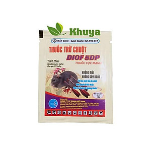 Thuốc diệt chuột Diof 5DD gói 5gr Không mùi Không gây ngán