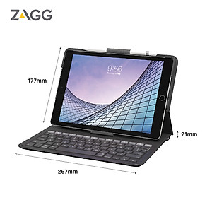 Ốp lưng kèm bàn phím ZAGG Messenger Folio 2 iPad 10.2/10.5" - 103007169 - Hàng chính hãng