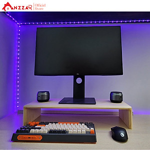 Kệ Màn Hình Máy Tính Monitor Sơn Phủ Bóng Kệ Gỗ Kê Màn Hình Uốn Cong Độc Đáo Sang Trọng Anzzar-06