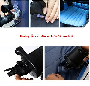 Đệm Hơi Xe Ô Tô Nệm Hơi Dùng Cho Xe 4 - 5- 7 Chỗ Xe Bán Tải Tặng Kèm Bơm Hơi Phù Hợp Vợi Mọi Dòng Xe