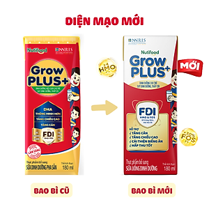 Thùng Sữa Bột Pha Sẵn GrowPLUS+ Suy Dinh Dưỡng (Đỏ) - Tăng Cân, Tăng Chiều Cao (48 Hộp x 180ml)