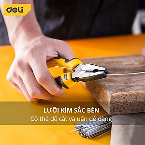 Kìm Đa Năng 6-8 inch Deli Cao Cấp Chính Hãng - Chất Liệu Thép Cacbon Siêu Bền - Có Thể Sử Dụng Nhiều Mục Đích - EDL2006