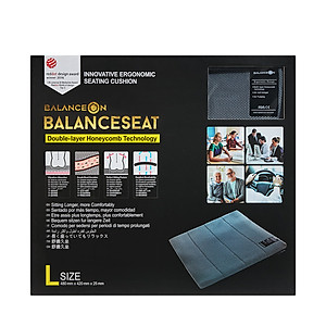 Đệm Ngồi Cao Cấp Ghế Xe Hơi, Văn Phòng Bullsone Size L (48 x 42.5 x 2.5 cm) - Hàng chính hãng