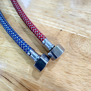 Dây cấp nước nóng lạnh, dây dẫn nước cho bồn rửa mặt, chậu rửa, lavabo, vòi sen, nhà bếp, nhà tắm dài 60-80-100cm Legaxi