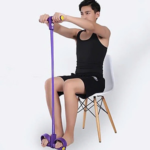 Dây Tập Bụng, Dây Kéo Đàn Hồi Kháng Lực 4 ống, 6 Ống Cao Su Tập Bụng Tại Nhà