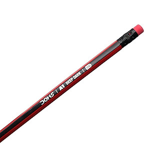 Hộp 12 Bút Chì Gỗ HB A1 Deep Dark + Gôm + Chuốt - DOMS 8716