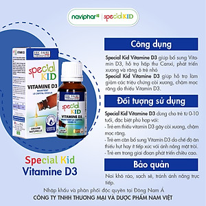 TPBVSK Special Kid Vitamine D3 - Xương răng chắc khỏe, cơ thể cứng cáp (20ml) [Siro – Nhập khẩu Pháp]