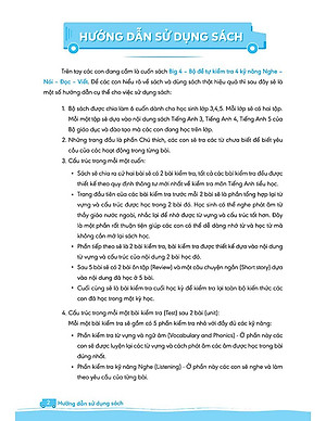 Sách Big 4 Bộ Đề Tự Kiểm Tra 4 Kỹ Năng Nghe - Nói - Đọc - Viết (Cơ Bản Và Nâng Cao) Tiếng Anh Lớp 3 Tập 1