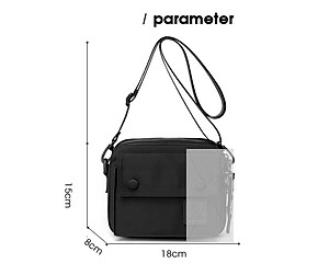 Túi đeo chéo nữ vải dù chống trượt nước thời trang hàn quốc kiểu hộp ngang đáng yêu DRU - Hàng Chính Hãng